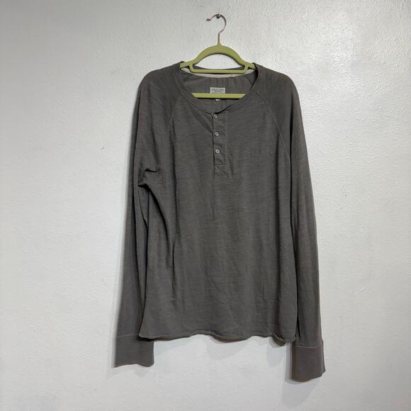 Rag & Bone Charcoal Grey Long Sleeve Henley Sz XL - Picture 2 of 12